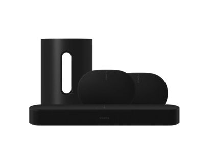 Sonos Beam Gen2 Zwart + 2x Era 300 Zwart + Sub Mini Zwart