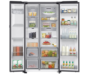 SAMSUNG Koelkast RS90F66BEFEF (zwart)