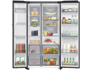 SAMSUNG Koelkast RS90F64EDFEF (Zwart)